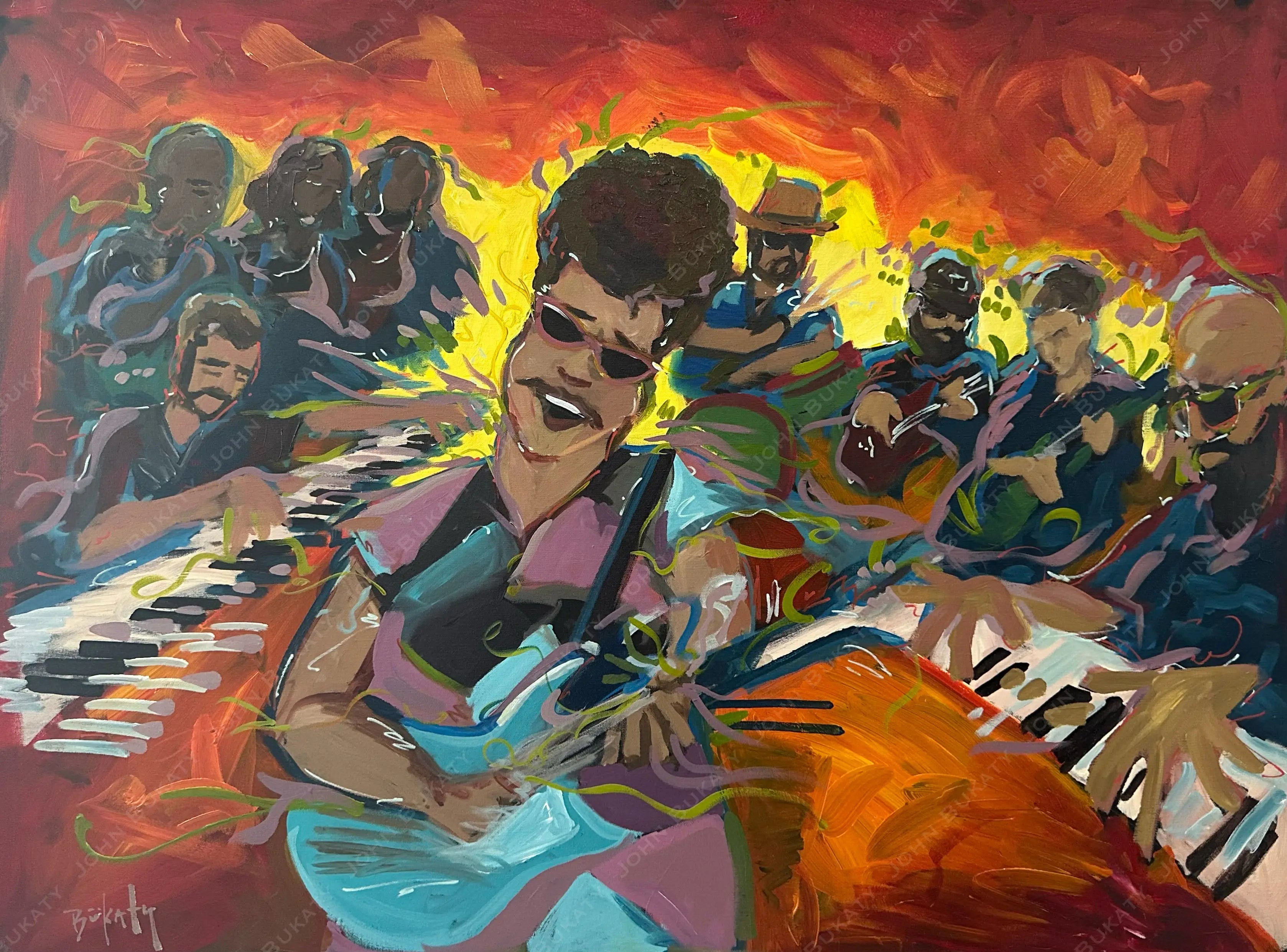 アート・デザイン・音楽 The Complete Paintings and Drawings Alabama Shakes Art - Original Acrylic Painting by John Bukaty