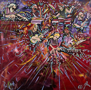 Allman Brothers Jazz Fest 2010 - Original Acrylic Painting by John Bukaty | 30