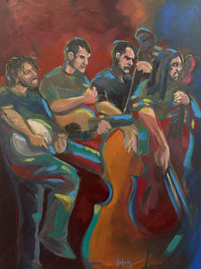 Avett Brothers - Original Acrylic Painting by John Bukaty | 30