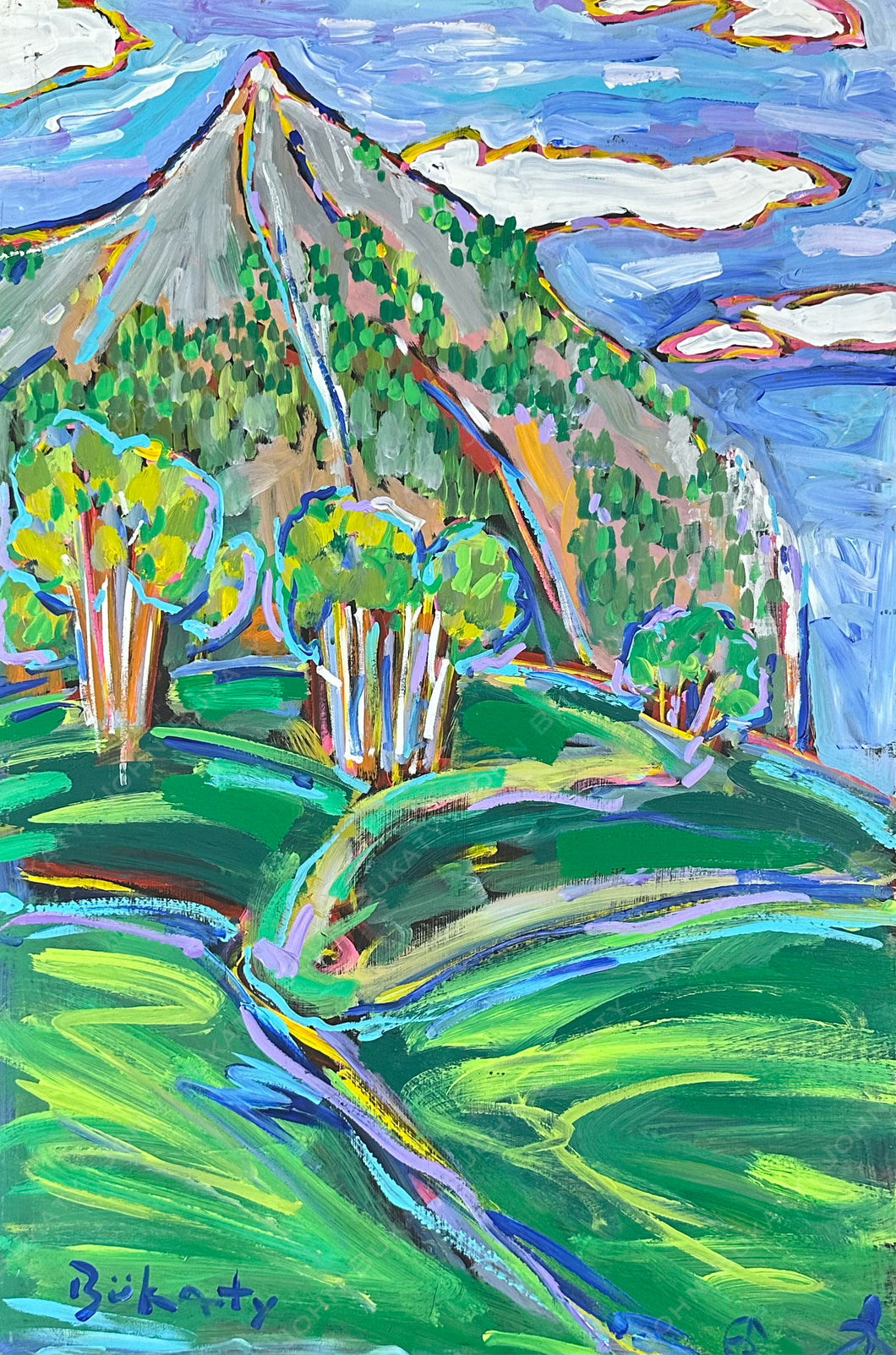 CB Mountain - Original Painting by John Bukaty | 24
