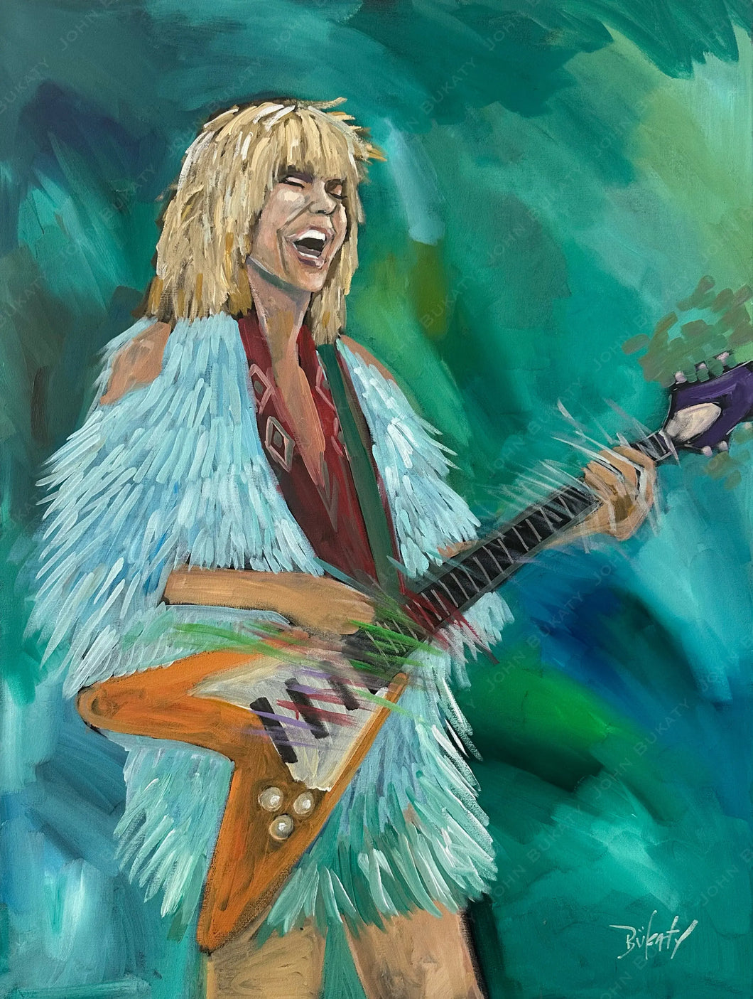 Grace Potter Caveman - Original Painting by John Bukaty | 36