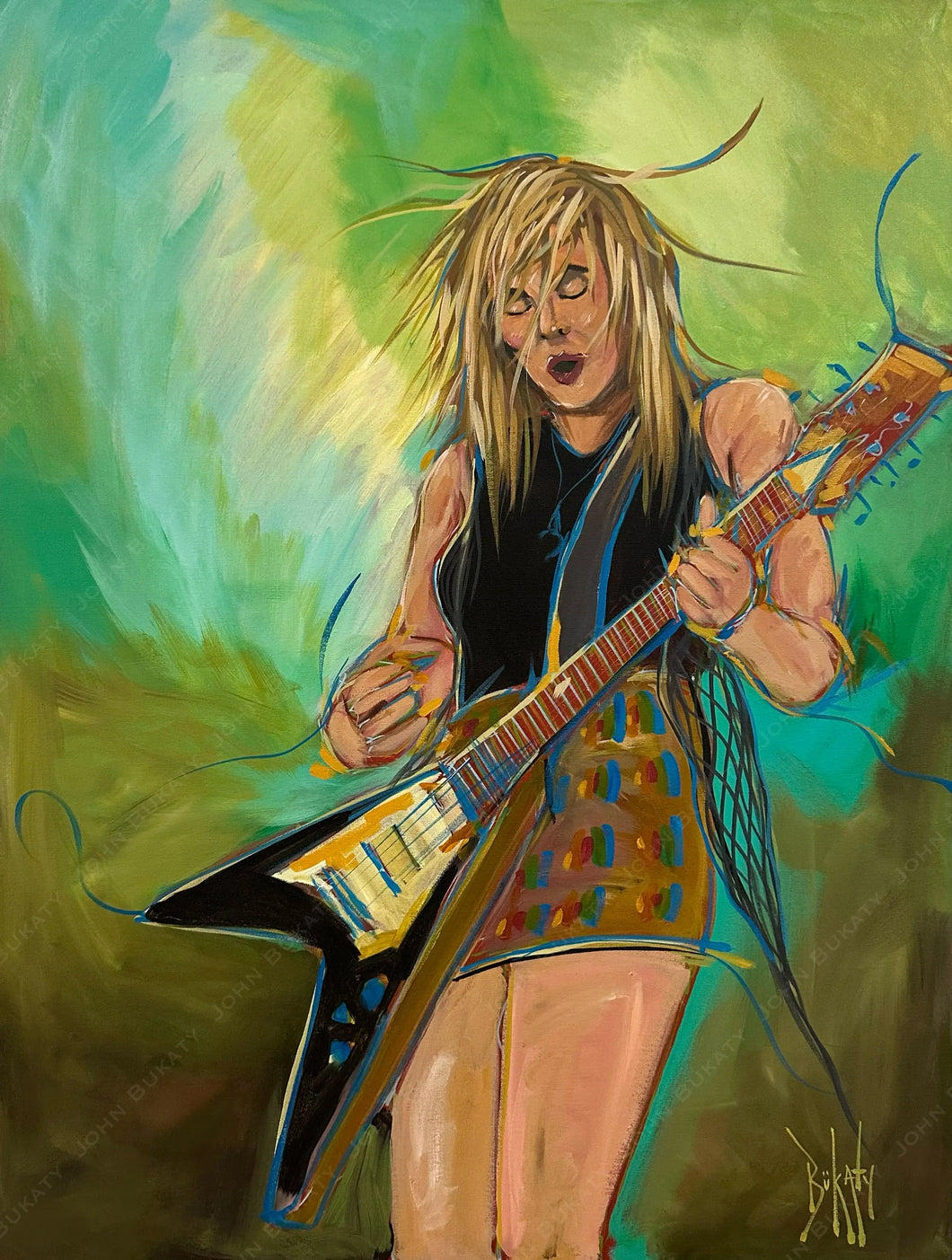 Grace Potter at Jazz Fest 2016 - Original Painting by John Bukaty | 30