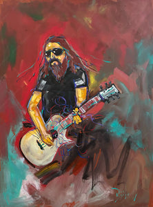Jamey Johnson at Jazz Fest 2011 - Original Painting by John Bukaty | 30