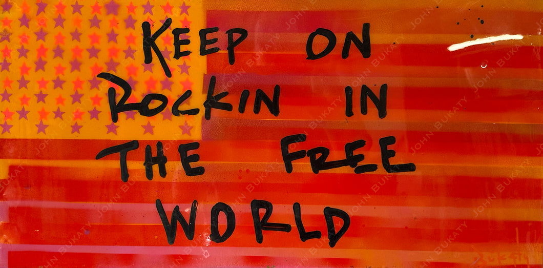 Keep on Rocking in the Free World - Original Painting by John Bukaty | 12