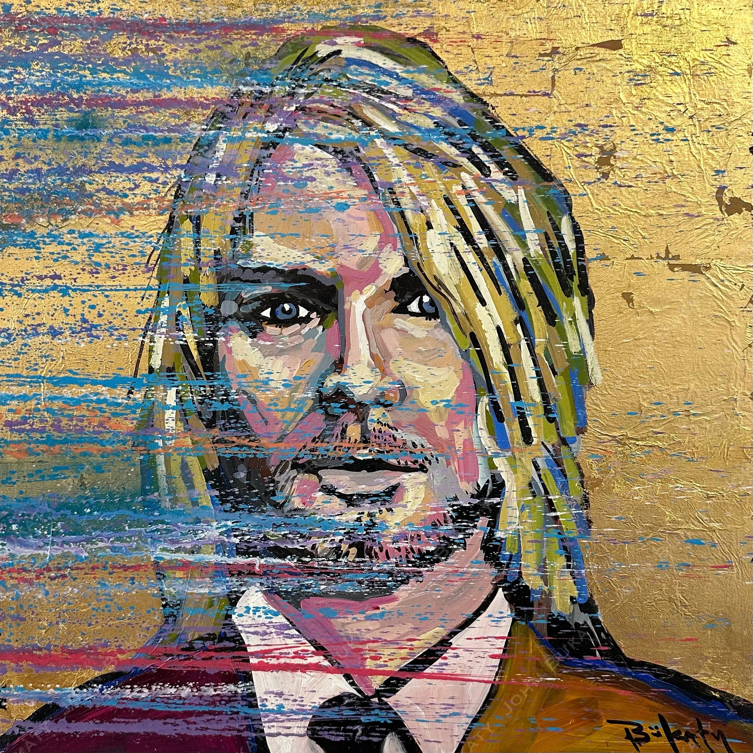 Kurt Cobain Painting - Original Painting by John Bukaty | 20