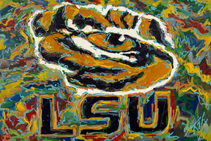LSU Football - Original Painting by John Bukaty | 40