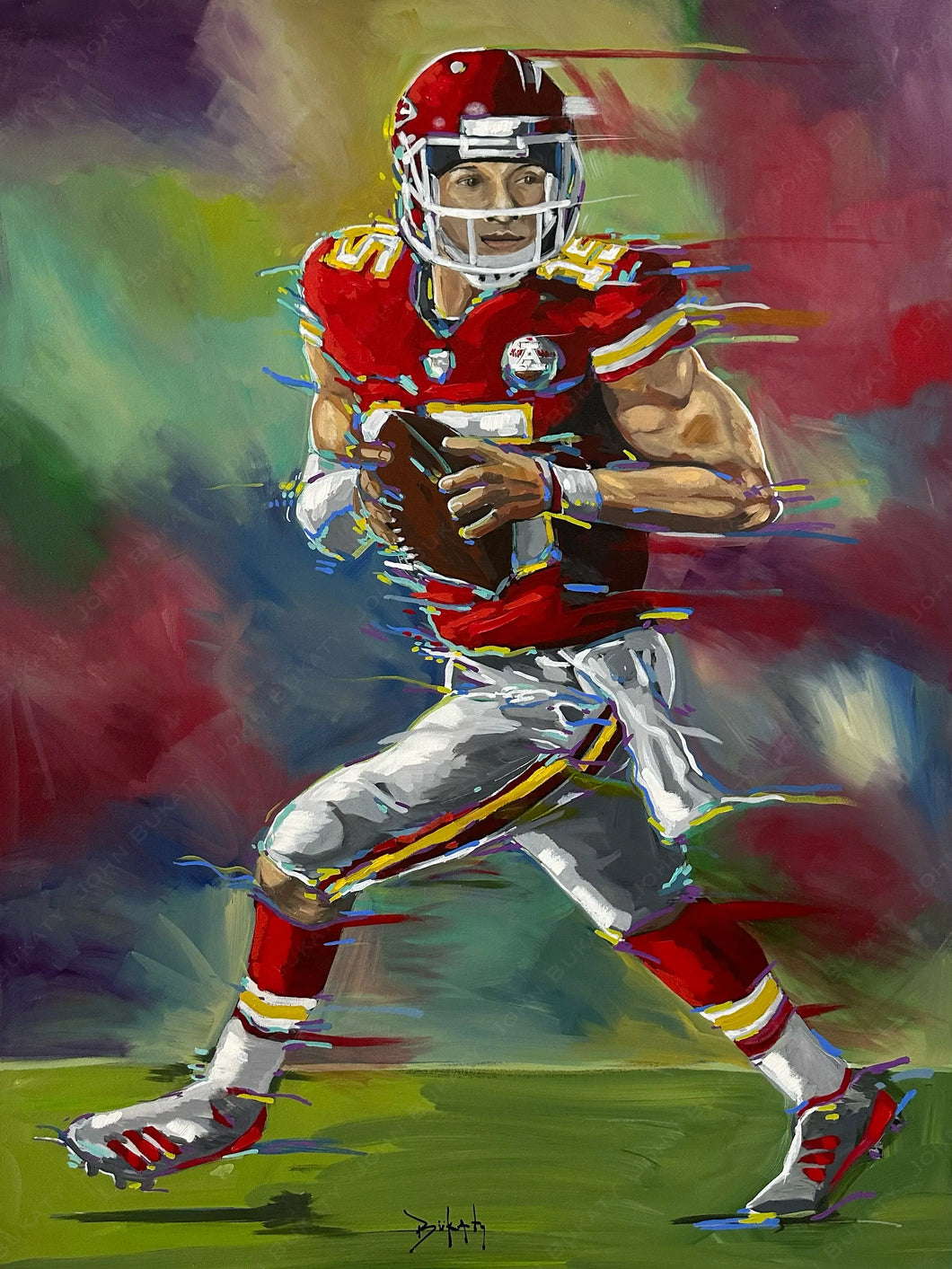 Mahomes - Original Painting by John Bukaty | 36