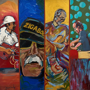 Metermen at Jazz Fest 2013 - Original Painting by John Bukaty | 30