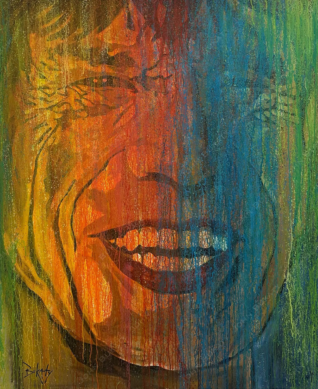 Mick Jagger - Original Painting by John Bukaty | 60
