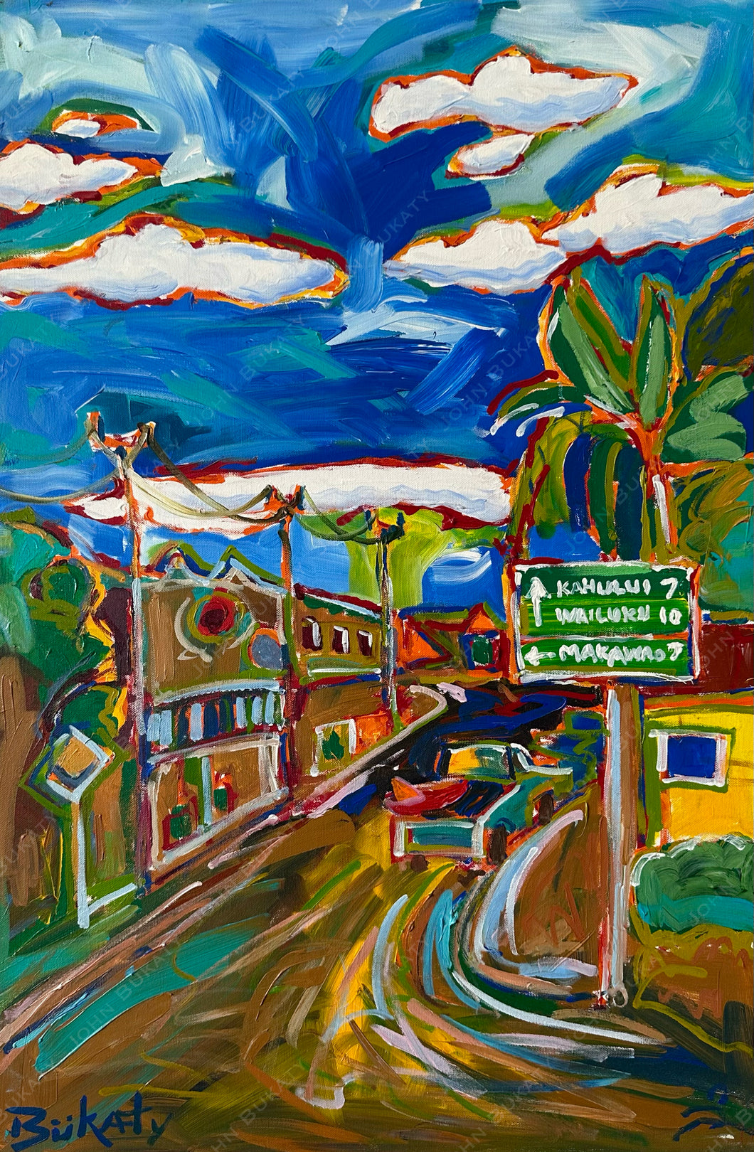 Paia Hawaii - Original Painting by John Bukaty | 24