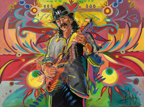 Santana at Jazz Fest 2014 - Original Painting by John Bukaty | 36