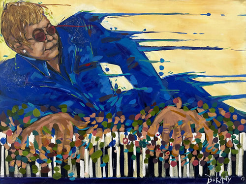 Sir Elton John at Jazz Fest 2015 - Original Painting by John Bukaty | 36
