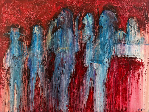 The Black Crowes in the Rain - Original Painting by John Bukaty | 36