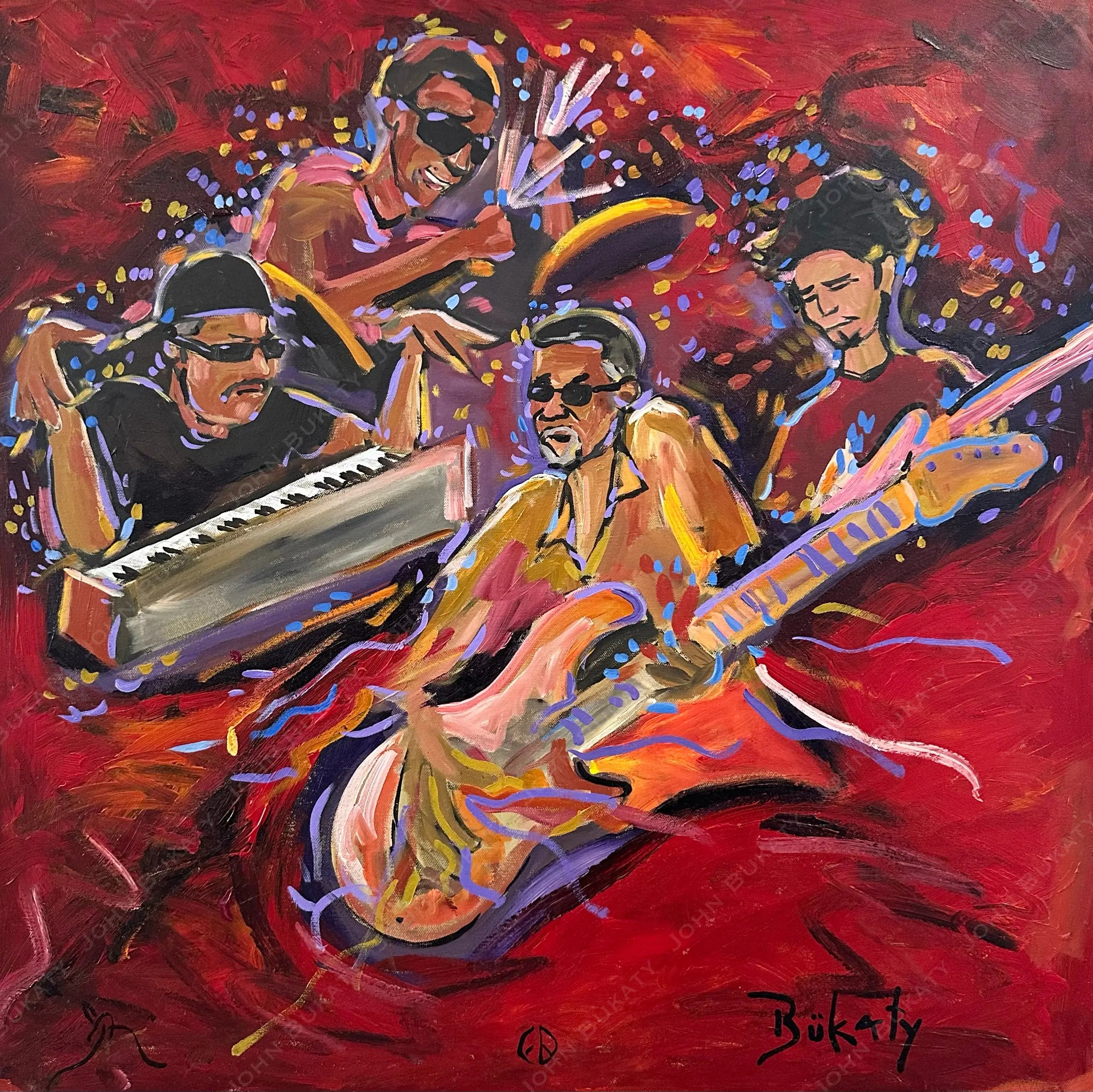 The Meters Jazz Fest Art - Original Painting by John Bukaty – John