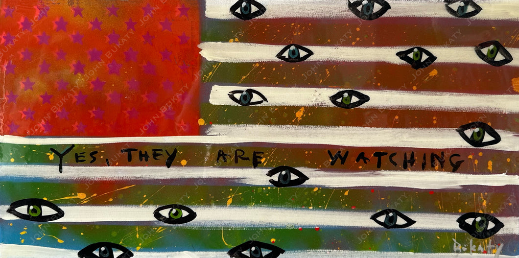 Yes They Are Watching - Original Painting by John Bukaty | 12