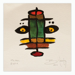 Tribal Eyes - Original Painting by John Bukaty | 8