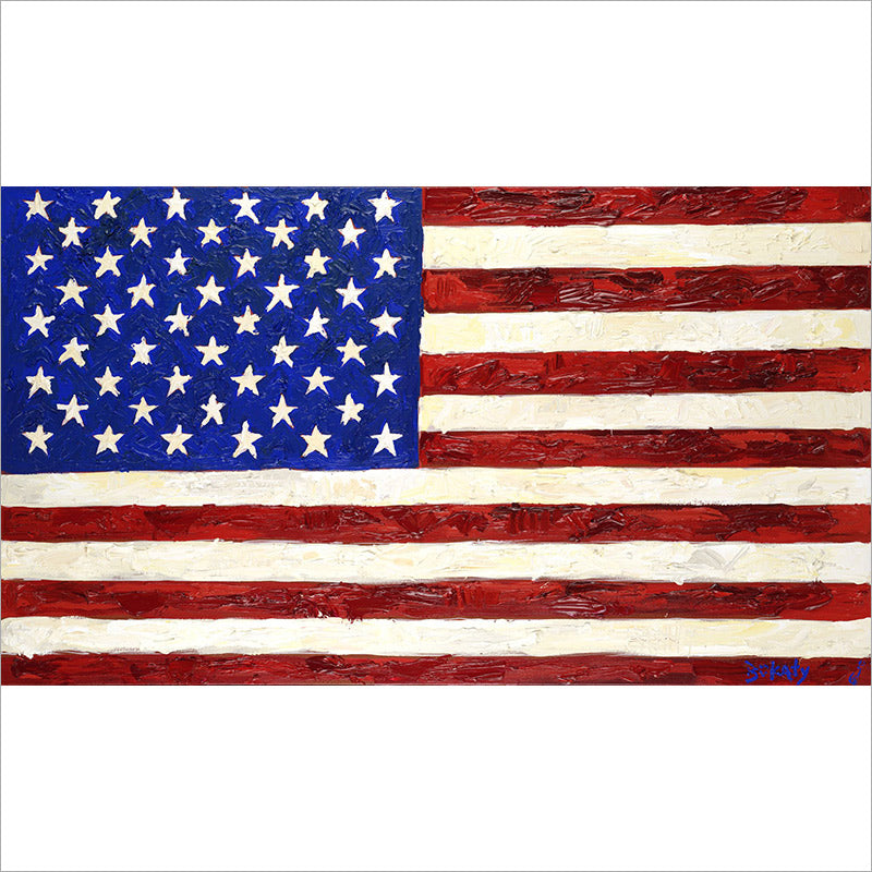 American Flag - print by Artist John Bukaty
