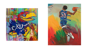 "The All-American Jayhawk" and "Rock Chalk Madness" Prints