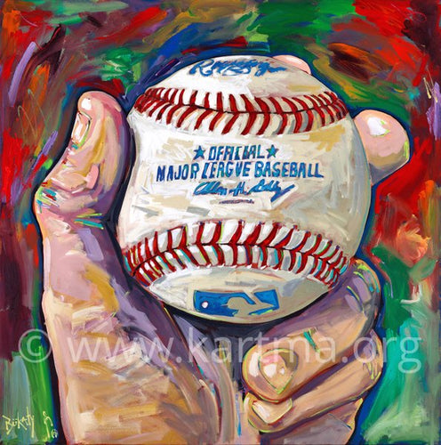 Baseball print by Artist John Bukaty