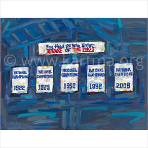 KU Championship Flags by Artist John Bukaty
