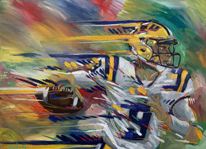 Joe Burrow - Print by John Bukaty | Multiple Sizes | Giclée on Paper or Canvas - John Bukaty Artist