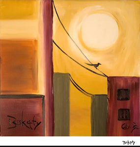 Bird on a Wire - Print by Artist John Bukaty
