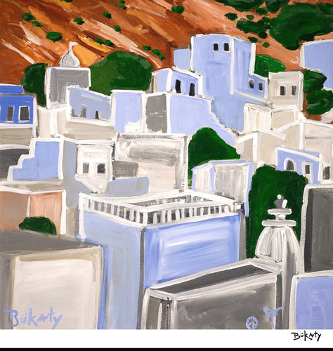 Blu City - Print by Artist John Bukaty