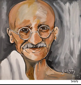 Ghandi - Print by Artist John Bukaty