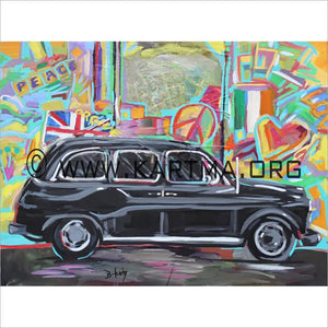 Black Taxi - print by Artist John Bukaty
