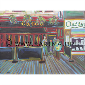Pub in Galway - print by Artist John Bukaty
