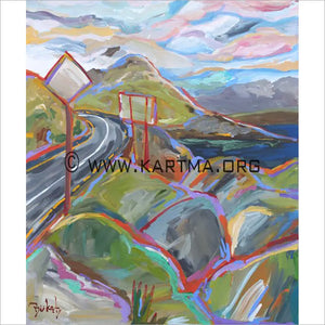 The Road Behind Me - print by Artist John Bukaty
