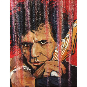Keith Richards Print by Artist John Bukaty