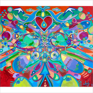 Lovebirds - print by Artist John Bukaty