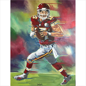 Patrick Mahomes - Print by John Bukaty