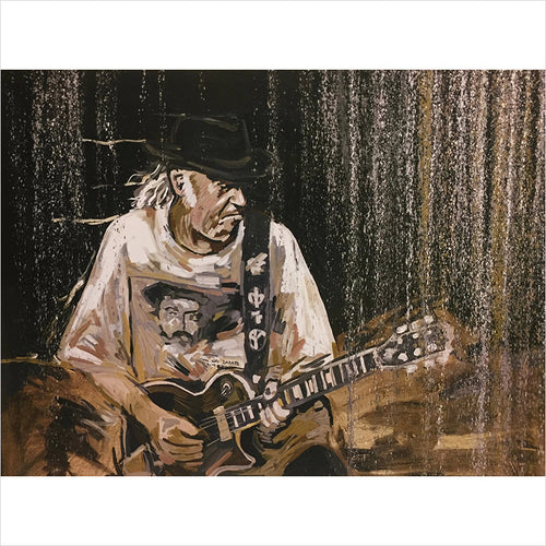 Neil Young print by Artist John Bukaty