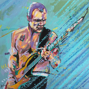 Flea - Original Painting of Flea from Red Hot Chili Peppers by Artist John Bukaty