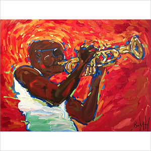 Trombone Shorty - Original Painting by John Bukaty