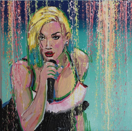 Gwen Stefani - an Original Painting by Artist John Bukaty