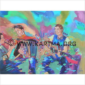 The Boys in the Family Room - print by Artist John Bukaty