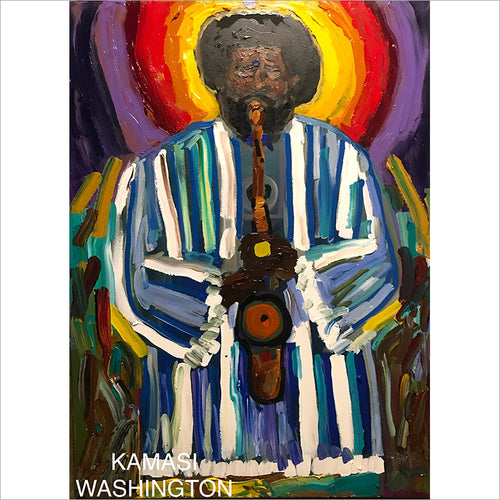 Kamasi Washington - original painting by Artist John Bukaty