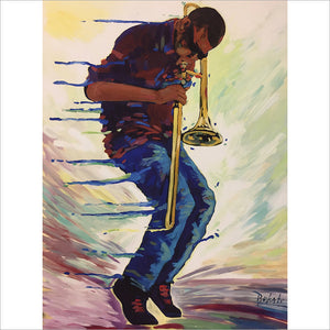 Trombone Shorty print by Artist John Bukaty
